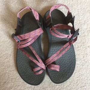 Chaco Pink and Gray Adjustable Sandal